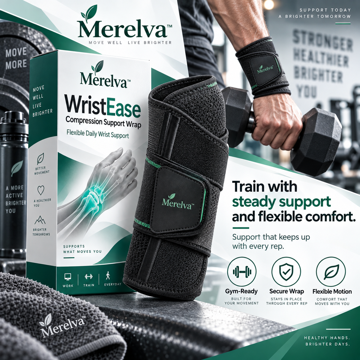 Merelva™ WristEase Compression Support Wrap